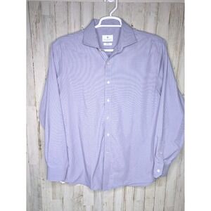 Ryan Seacrest Distinction Slim-Fit Men's Purple‎ Dress Shirt 17 34/35 Non-Iron